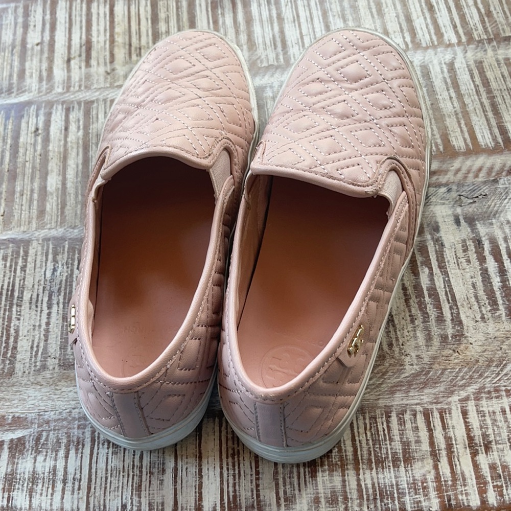 Tory Burch light pink slip on sneakers